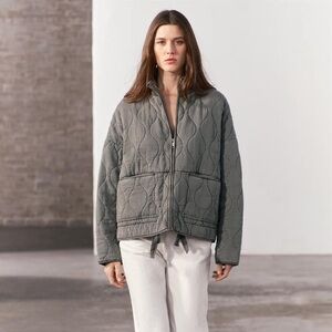 Quilted Grey Zara Jacket